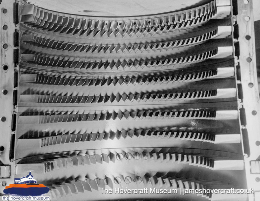 SRN6 close-up details - Compressor (credit: The Hovercraft Museum Trust).